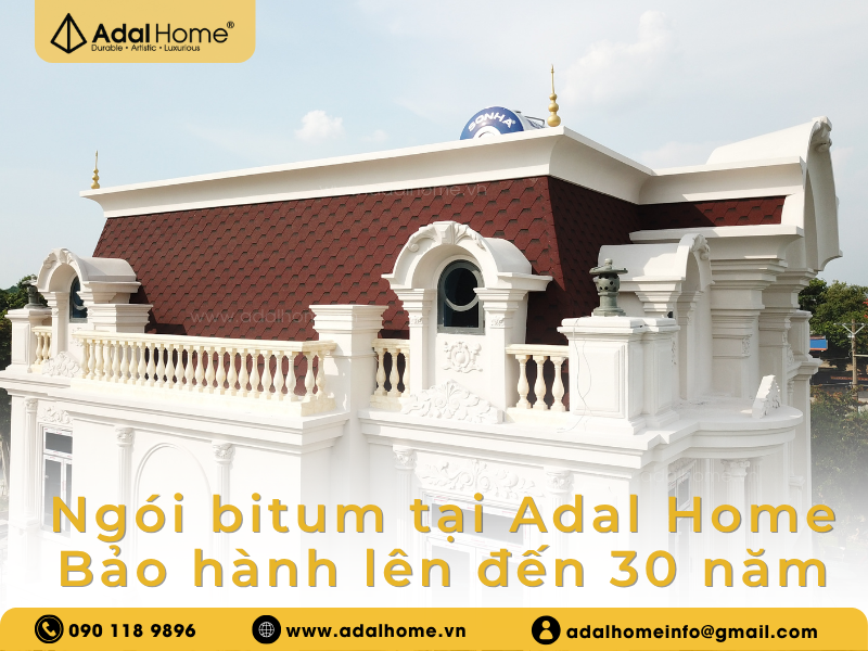 Ngói bitum CANA bảo hành 30 năm
