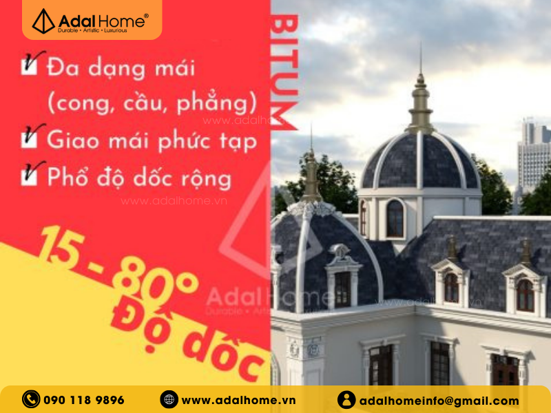 Ứng dụng ngói bitum