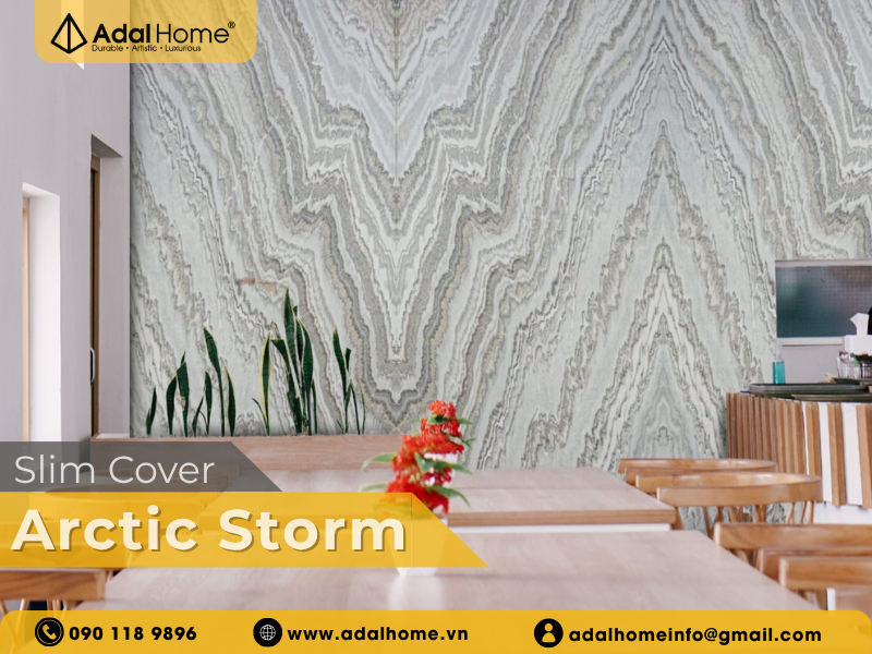 Ứng dụng đá mỏng ốp tường Art Stone - Slim Cover cho phòng khách