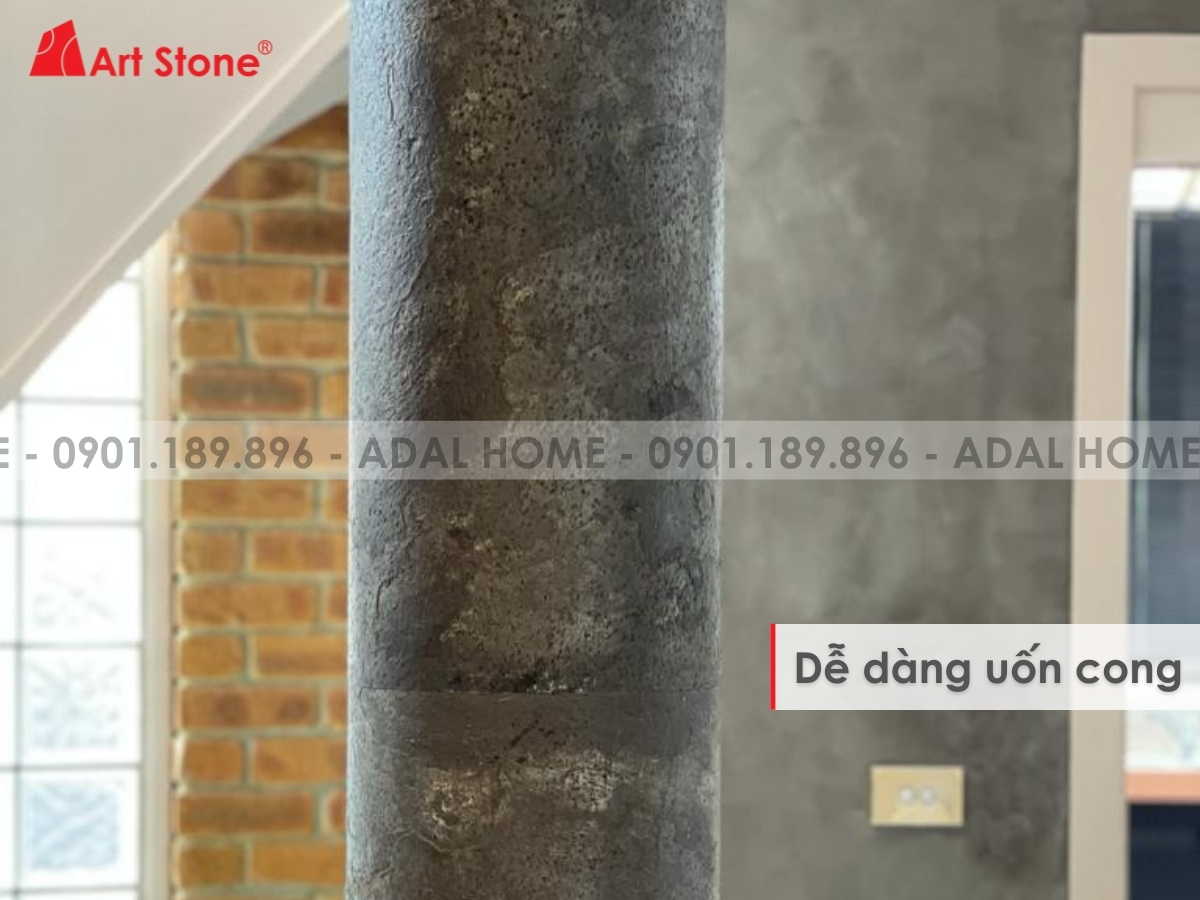 Đá mỏng ốp tường Art Stone dễ dàng uốn cong