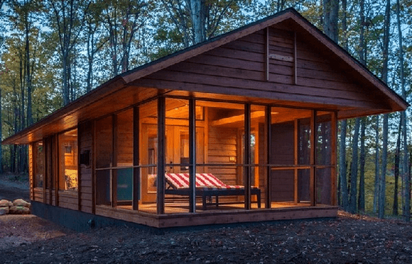 kiến trúc nhà sàn gỗ đơn giản