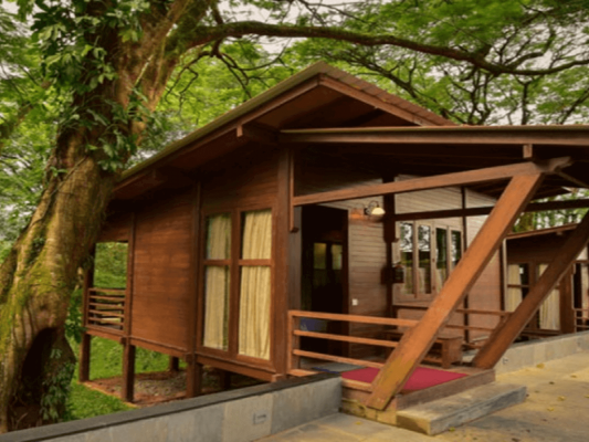 nhà vườn gỗ đơn giản