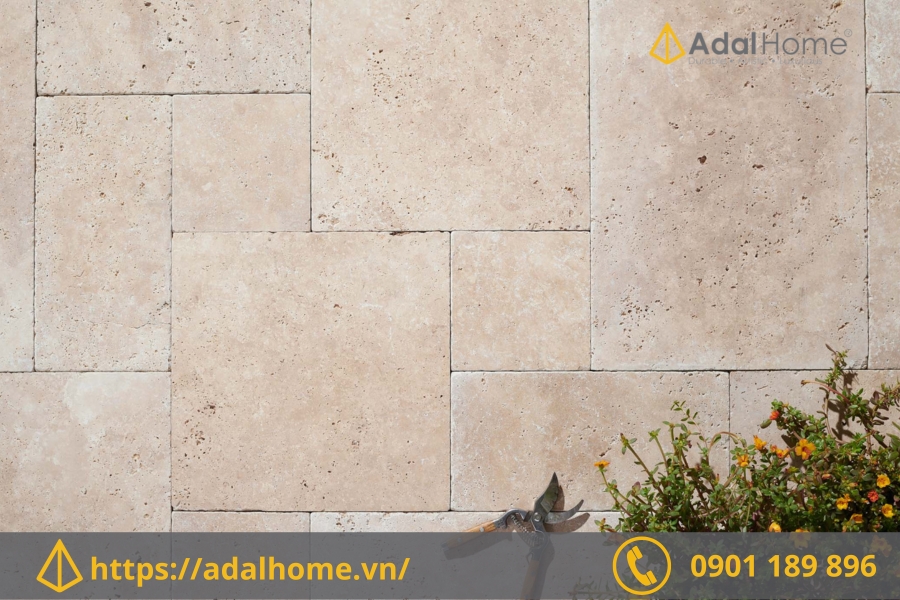 Đá Travertine ốp tường ngoài trời