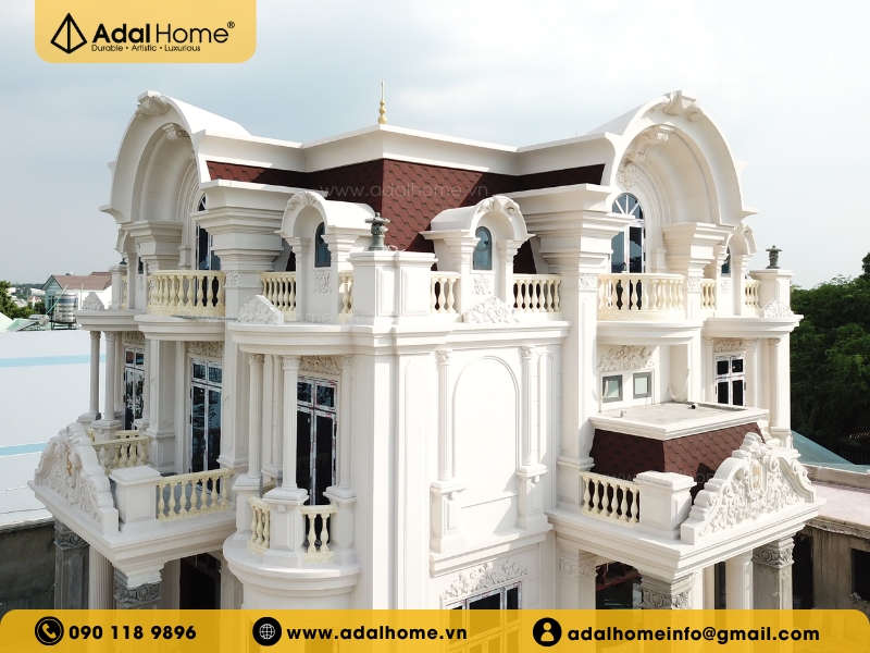 Biệt thự ngói bitum cấu tạo phức tạp